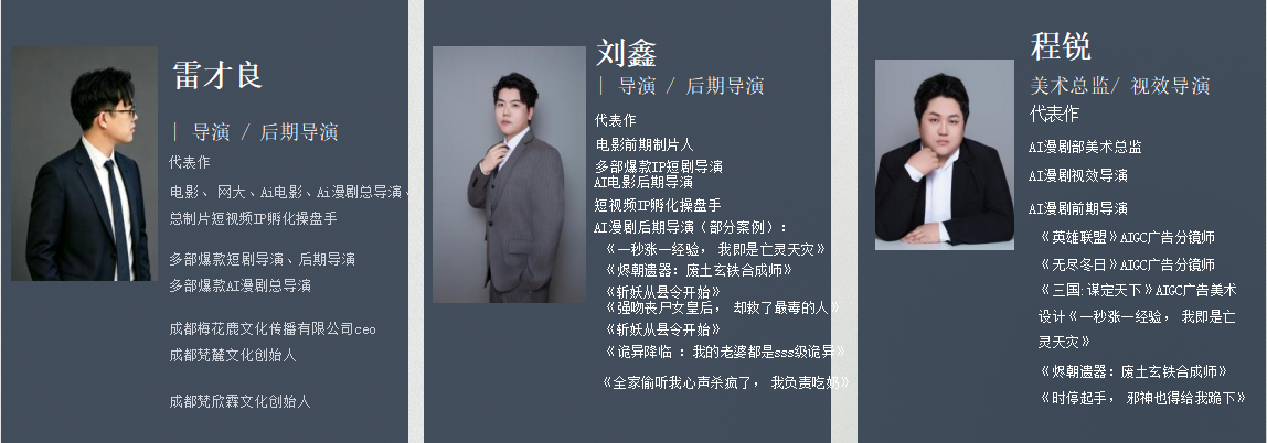 AI漫剧导演与后期导演团队代表作品展示